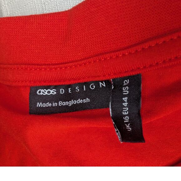 ASOS Cotton Sleeveless Mini Red Sundress - Picture 10 of 13